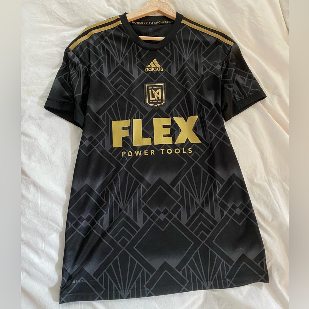 Adidas Black and Gold LAFC Soccer Jersey